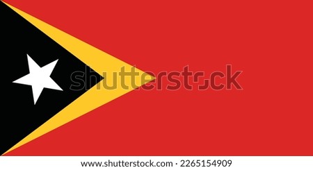 Vector illustration of Asian country flag of East Timor