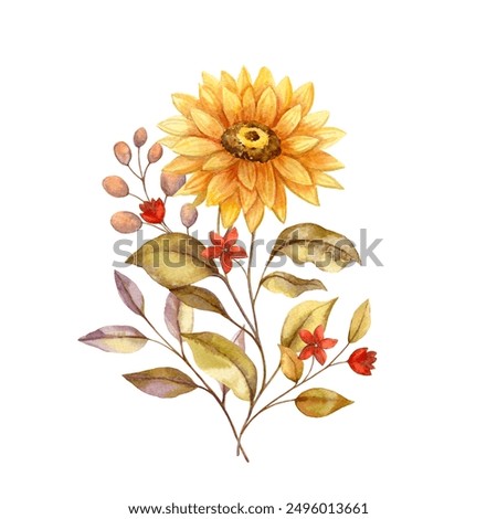 Similar – Image, Stock Photo Golden October Sunflower