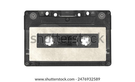 Similar – Image, Stock Photo Compact cassette tapes and cassette recorder. Retro music style. 80s music party. Vintage style. Analog equipment. Stereo sound. Back to the past