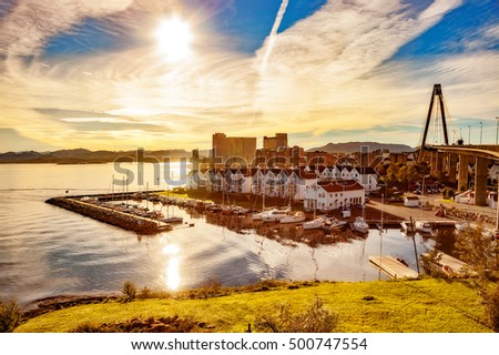 Similar – Image, Stock Photo Sunrise in Stavanger