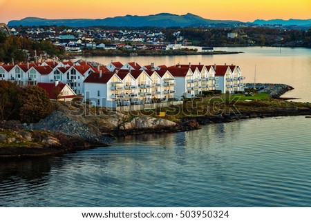 Similar – Image, Stock Photo Sunrise in Stavanger