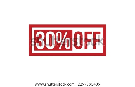 30% Off rubber stamp vector illustration on white background. 30% Off rubber stamp.