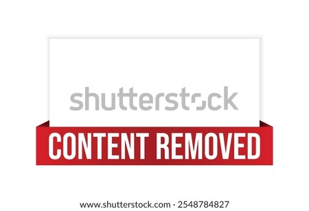 Content Removed Vector banner ribbon design