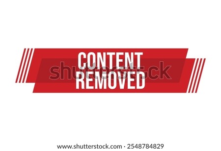 Content Removed Vector banner ribbon design