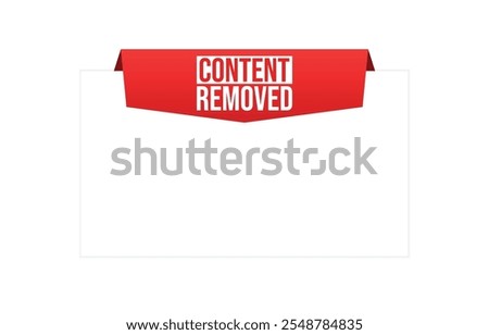 Content Removed Vector banner ribbon design