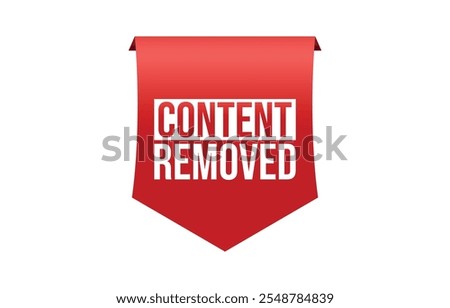 Content Removed Vector banner ribbon design