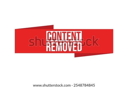 Content Removed Vector banner ribbon design