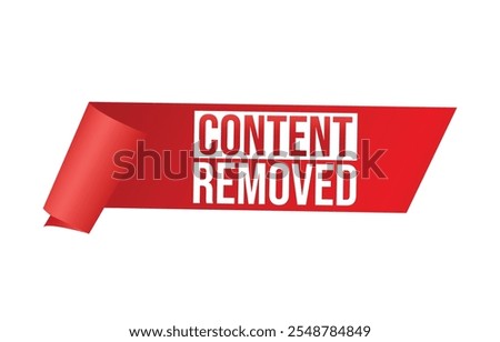 Content Removed Vector banner ribbon design