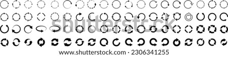 circle arrow icon set. circular arrow icon, refresh, reload. Set of circle arrows rotating on white background. Vector illustration