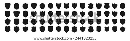 Set different shields icons, protect signs. Protect signs Different shields icon collection