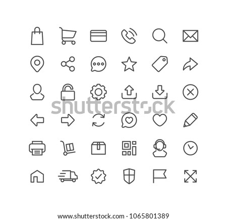 E-commerce icon set