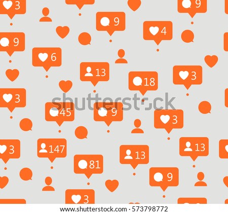 Speech bubbles. Vector. Seamless pattern. Speech bubbles for social networks. Abstract background. Seamless pattern. Vector. Likes, comments, followers and subscribers in social communication.