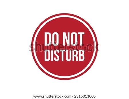 do not disturb red vector banner illustration isolated on white background