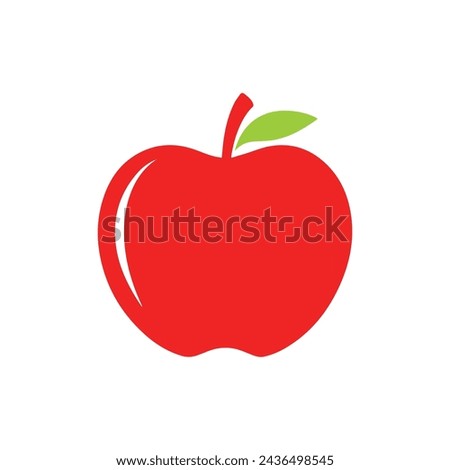 Apple icon. Flat icon on white background. Vector illustration