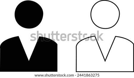 illustration of a person with exclamation mark user icon set