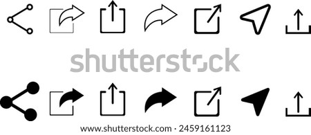 illustration of an background with a ribbon set of icons upload,right arrow,text,download icon