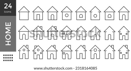 24 home vector icon set. For real estate, graphic resources, graphic elements, UI design and many more.