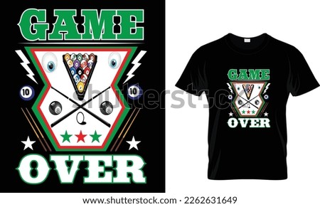 Game over... t shirt design template