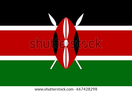 Vector Illustration Flag of Kenya for continue.