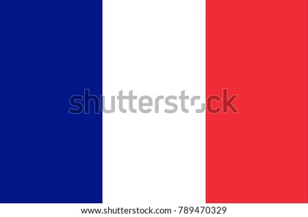 Vector Illustration Flag of Saint-Martin (France) for continue, Flag Of Saint-Martin (France) Isolated On White Background.