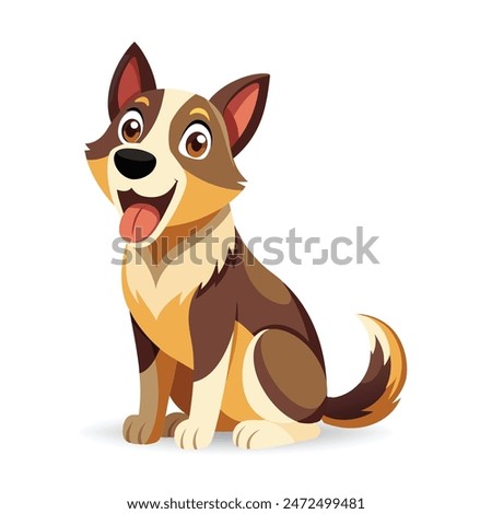 A cartoon cute dog is a lovable character known for its playful nature and big, expressive eyes. It brings joy and friendship in children's stories and animated shows.