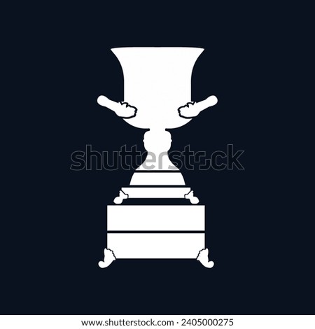 Vector graphic illustration of Spanish Super Cup Football Trophy. Spanish Super Cup Football Trophy.
