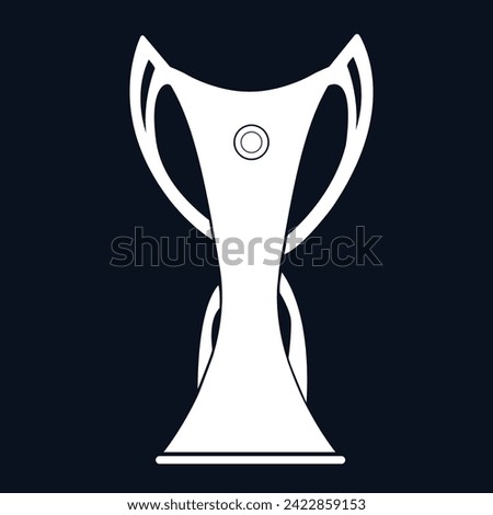 Vector graphic illustration of Woman Champions League Trophy. European clubs football tournament trophy. Woman football.