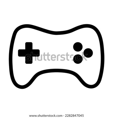 Controller icon. Gaming controller sign. simple video game controller. outlined gamepad controller badge, seal, sticker, logo, and symbol. Isolated vector illustration. 