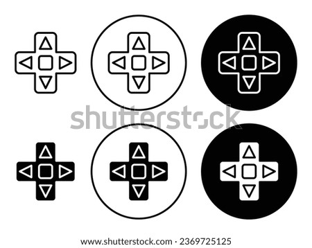 Game controller arrows icon set. vector symbol illustration.