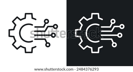 Transform icon set. business fintech system vector symbol. engineering skill evolution sign. digital data technology icon in black filled and outlined style.