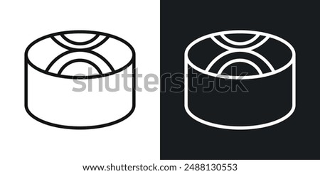 Drum steelpan vector icon isolated on transparent background. high quality linear icon set for app, and web design. Vector illustration.