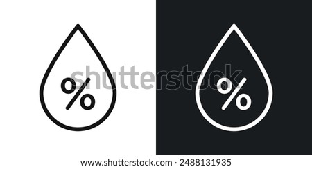 Humidity vector icon isolated on transparent background. high quality linear icon set for app, and web design. Vector illustration.