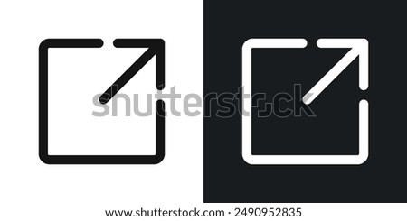 Window Maximize vector icon isolated on transparent background. high quality linear icon set for app, and web design. Vector illustration.