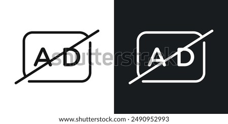 No audio description vector icon isolated on transparent background. high quality linear icon set for app, and web design. Vector illustration.