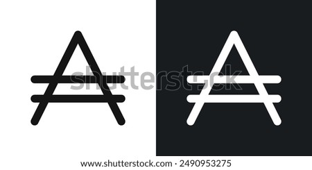 Austral vector sign isolated on transparent background. high quality linear icon set for app, and web design. Vector illustration.