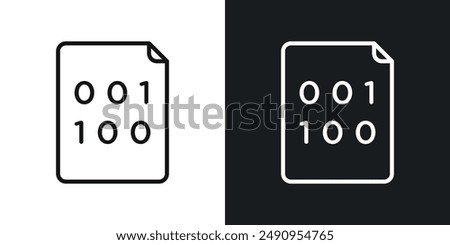 File Binary vector icon isolated on transparent background. high quality linear icon set for app, and web design. Vector illustration.