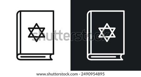 Tanakh book vector icon isolated on transparent background. high quality linear icon set for app, and web design. Vector illustration.