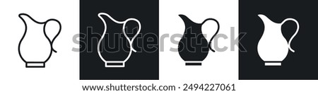 Jug vector icon. EPS 10 set in solid style.