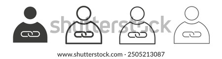 Affiliate link icon set. Stock vector set on white background. EPS 10