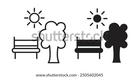 Public place iconset on white background. Eps 10 stock vector