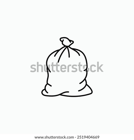 Trash bag icon thin line simple icon