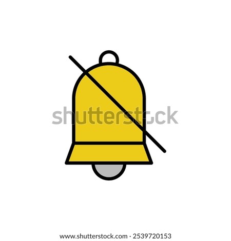 Notification off vector icon isolated on white background