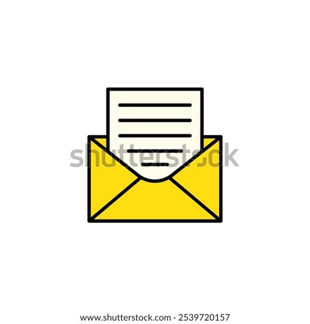 Newsletter vector icon isolated on white background