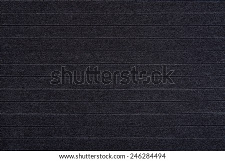 Background striped black fabric. Texture patterns materials. Textiles.