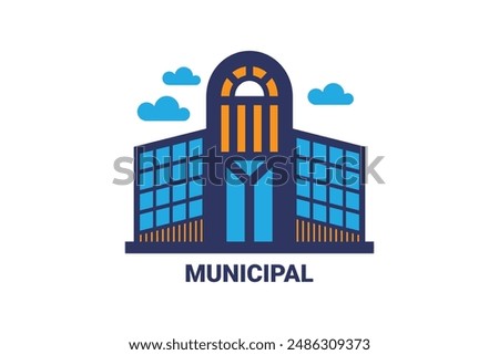 Unique Municipal icon design for Symbolic purpose. 