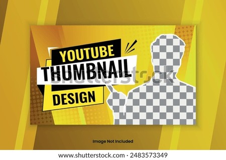 Attractive and eye-catchy Editable YouTube thumbnail design template social media banner web cover with colorful background and YouTube video thumbnail for marketing agency.