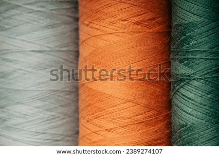 Similar – Image, Stock Photo Sewing threads in different colours in a box