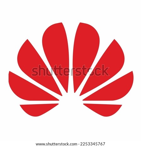 red modern abstract clipart ui template icon sign logo shape art style design vector flower isolated white background