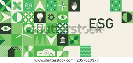 esg environmental social governance sustainable power renewable energy green eco friendly electricity background template vector flyer banner cover poster brochure design