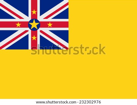 Flag of Niue vector illustration